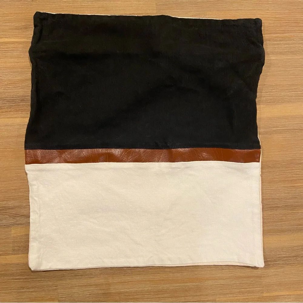 Coterie Brooklyn Amsterdam, Linen Colorblock Pillow Cover